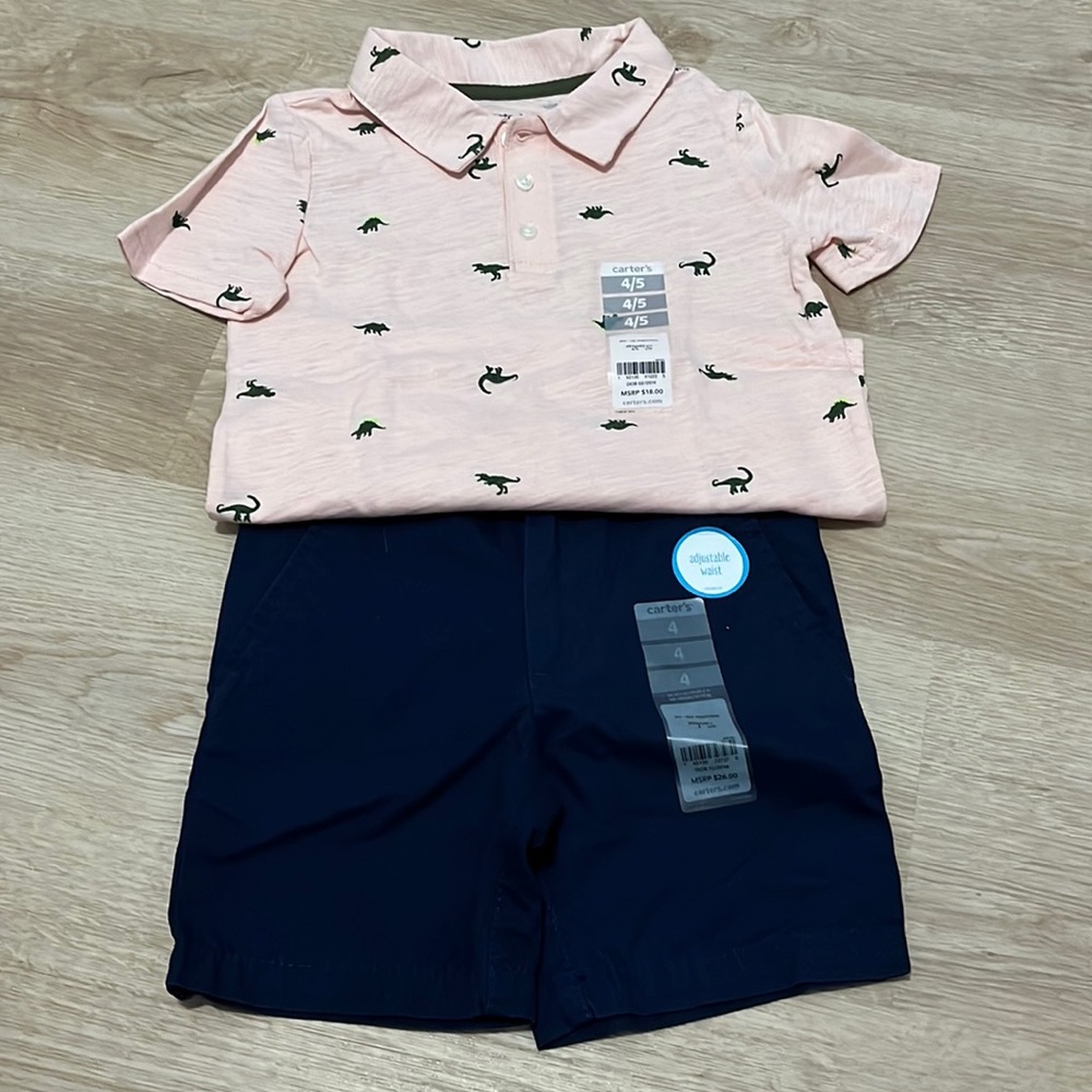 Adorable little boys Carter’s set size 4